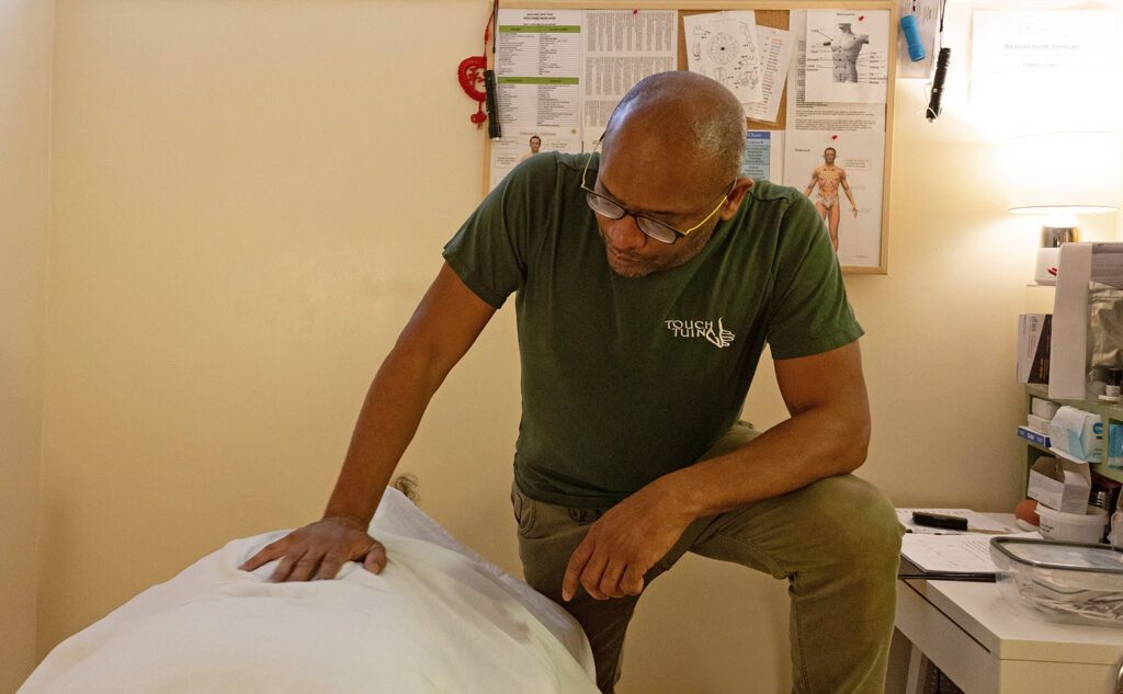 Errol Lynch performing a Touch Tuina Sports Treatment