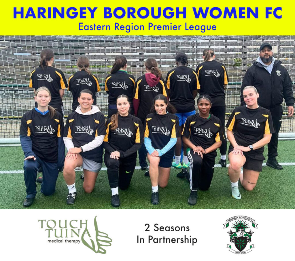 Touch Tuina and Haringey Borough Women’s FC jave been working in partnership for several years