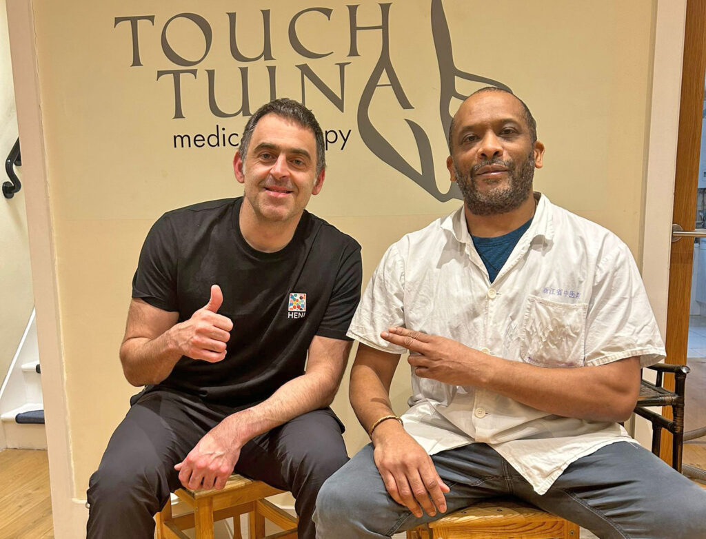 Ronnie O’Sullivan visiting the Kentish Town Touch Tuina clinic