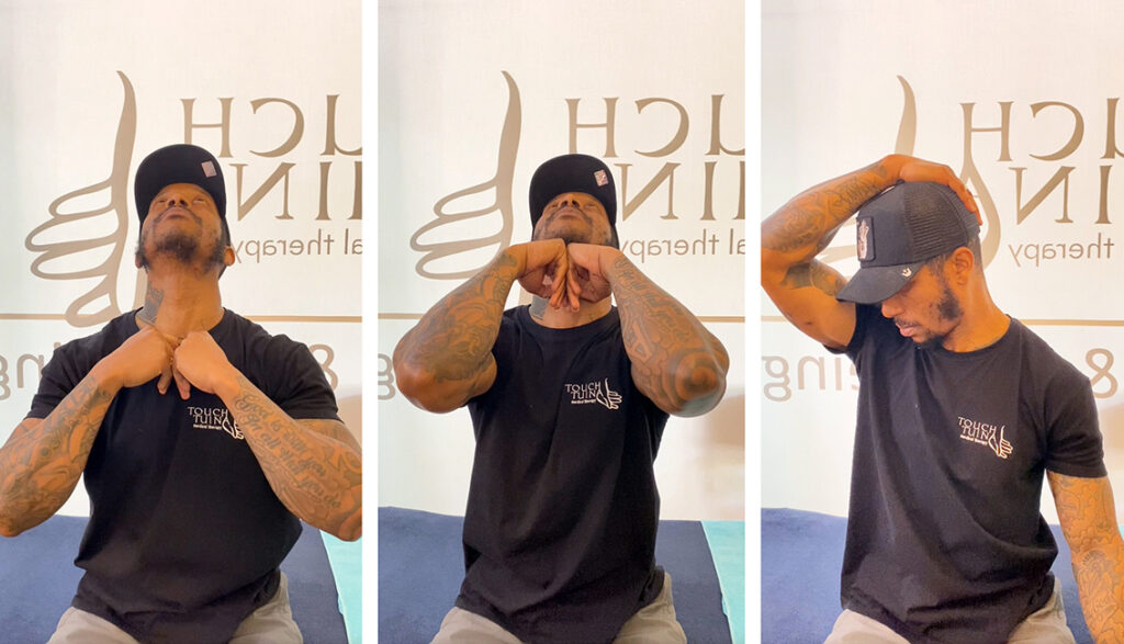 Stretch of the Month – The Neck Stretch demonatrated by practitioner Adrian