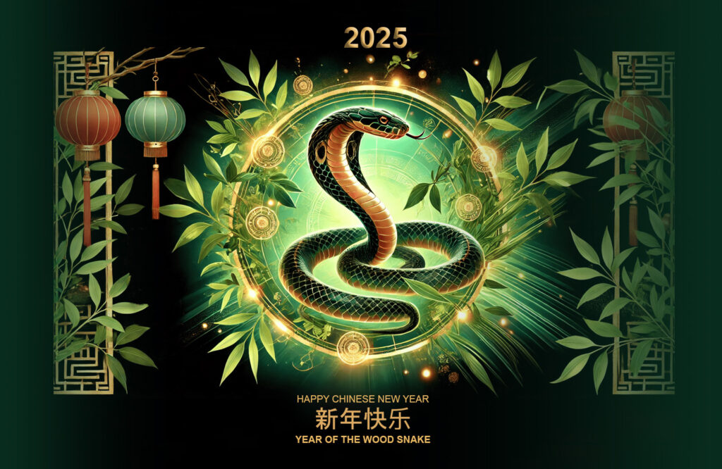 Chinese New Year 2025, thw year of the Wood Snake