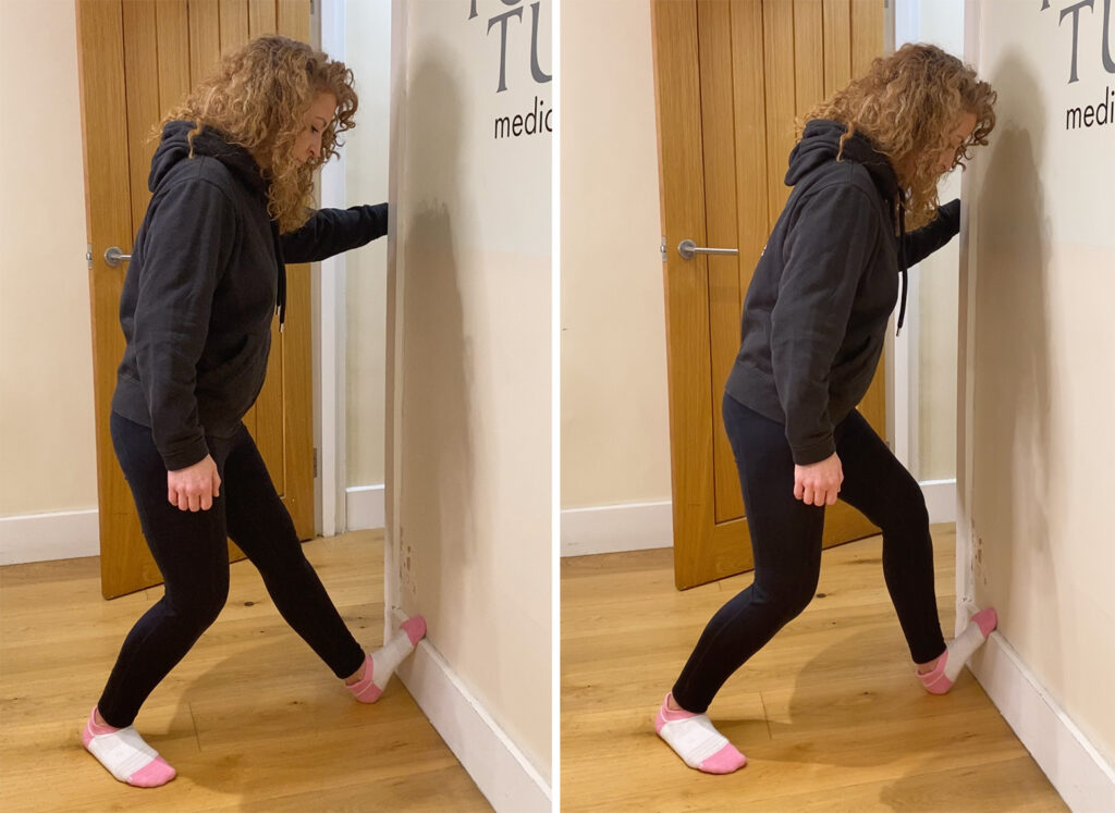 Mariana Arando demonstrating Stretch Of The Month - The Calf Stretch